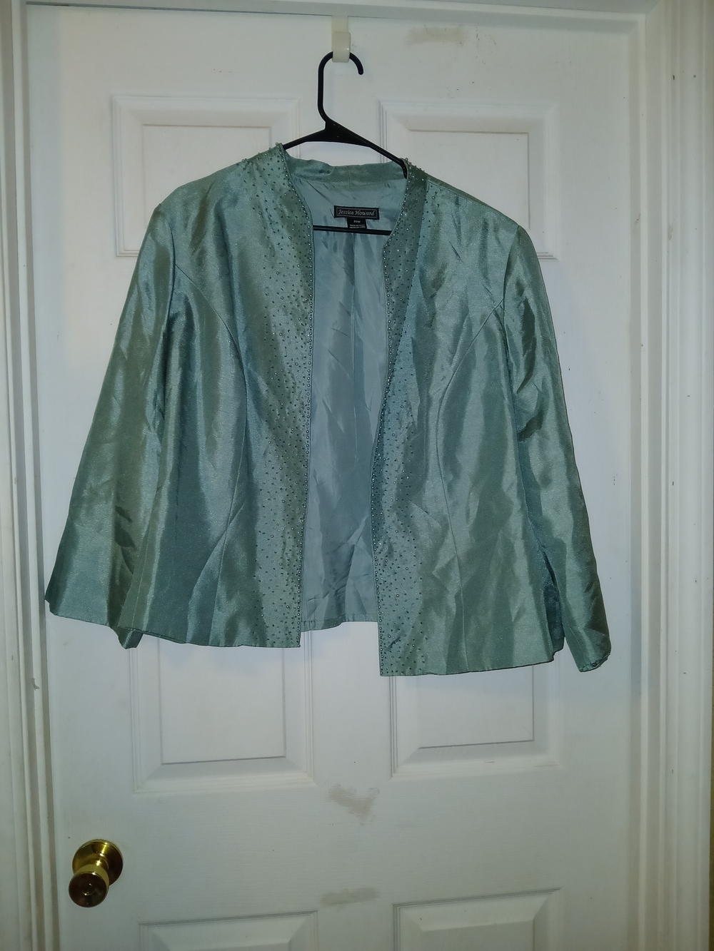 Jessica howard Mint Green Open-Front Evening Jacket